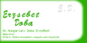 erzsebet doba business card