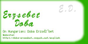 erzsebet doba business card